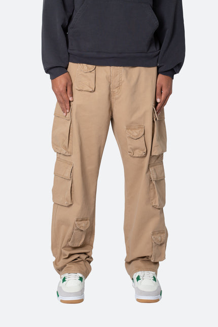 Pantalones cargo holgados - Caqui
