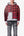 Blocked Flannel Hoodie - Red