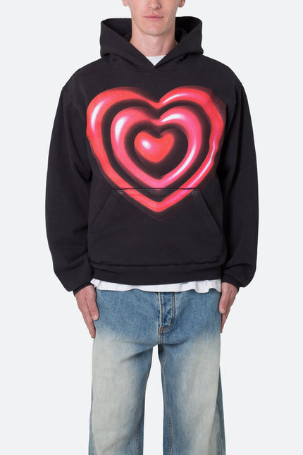 Sudadera con capucha Corazón Roto - Negro