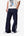 Contrast Kick Flare Sweatpants - Navy
