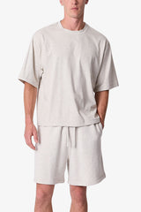 Cropped Tee - Oatmeal