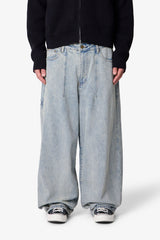 Darted Baggy Denim - Blue