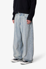 Darted Baggy Denim - Blue