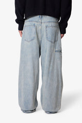 Darted Baggy Denim - Blue