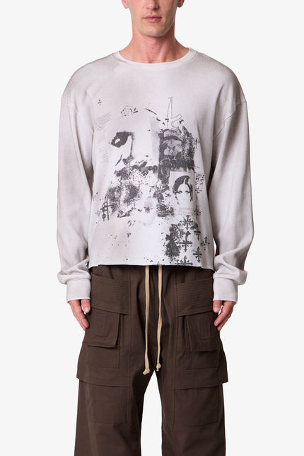 Disobedience Thermal L/S Tee - White
