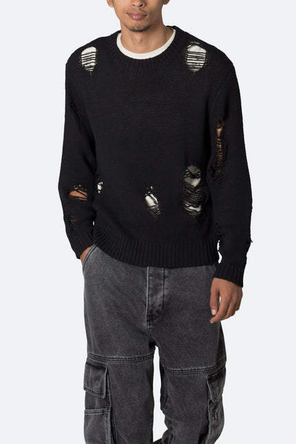 Pull délavé - Noir