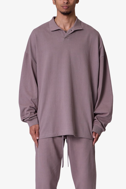 Polo manches longues Every Day - Mauve