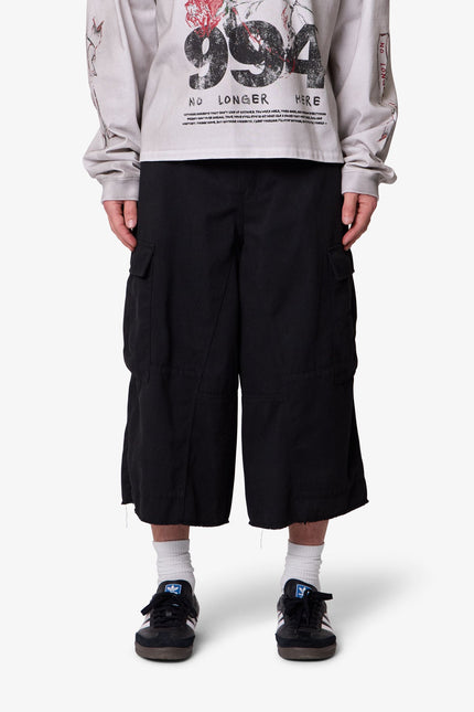Extra Long Cargo Shorts - Black