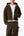 Flocked Hooded Zip Up Work Jacket - Olive