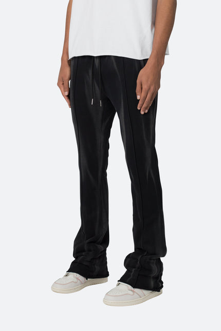 Pantalones deportivos acampanados de felpa francesa - Negro