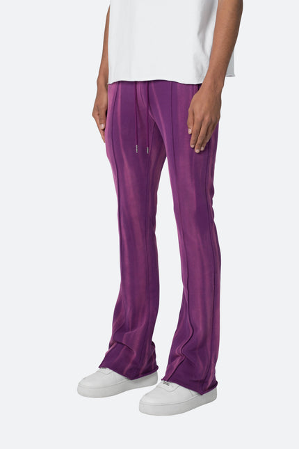 Pantalones deportivos acampanados de felpa francesa - Morado