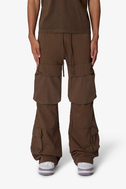 Pantalon de survêtement cargo avant - Olive