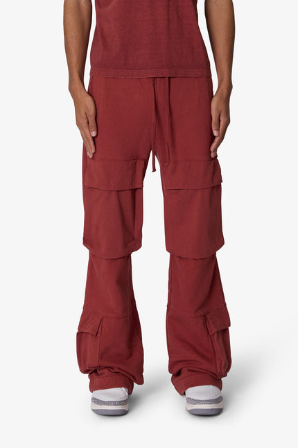 Pantalon de survêtement cargo avant - Rouille