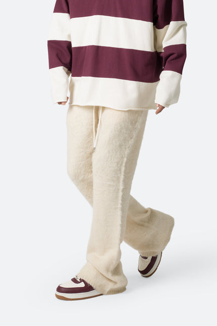 Pantalones deportivos peludos - Blanco roto