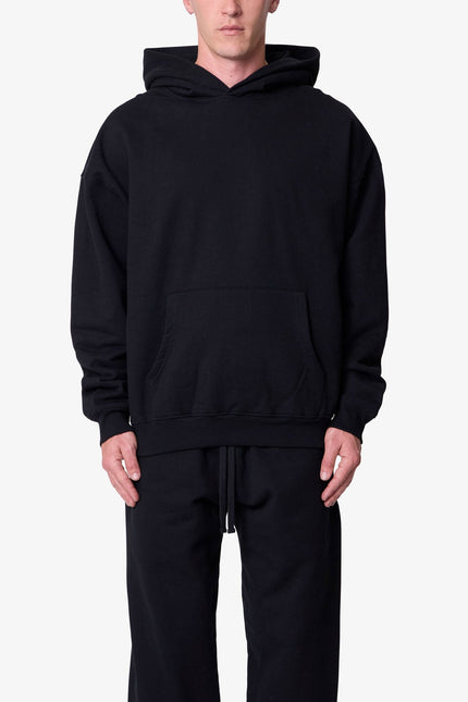 Sudadera con capucha básica gruesa - Negra