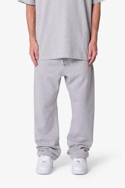 Pantalon de survêtement basique épais et décontracté - Gris chiné