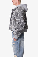 Hooded Work Jacket - Snow Camo