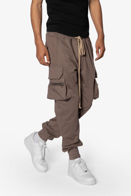 Pantalon de survêtement cargo en jersey - Beige