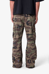 Kick Flare Cargo Pants - Camo