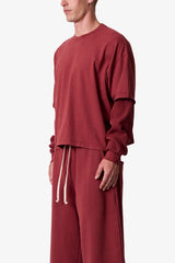 Layered Thermal L/S Tee - Maroon