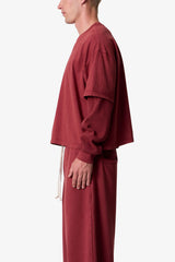 Layered Thermal L/S Tee - Maroon