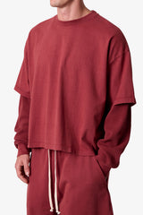Layered Thermal L/S Tee - Maroon