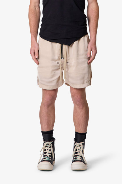 Short léger à fermeture éclair - Beige