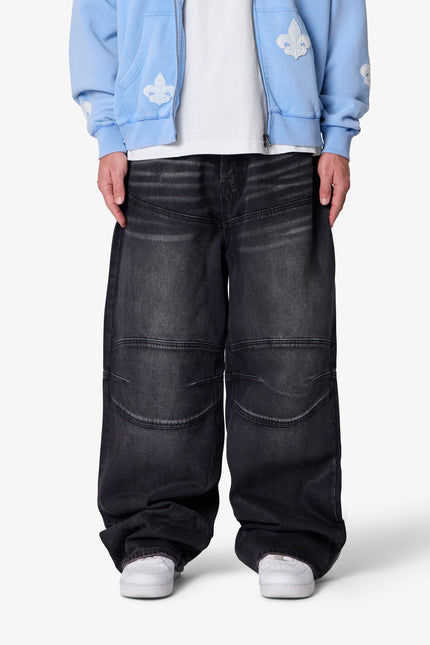 Jean Mega Baggy Moto - Noir ciré