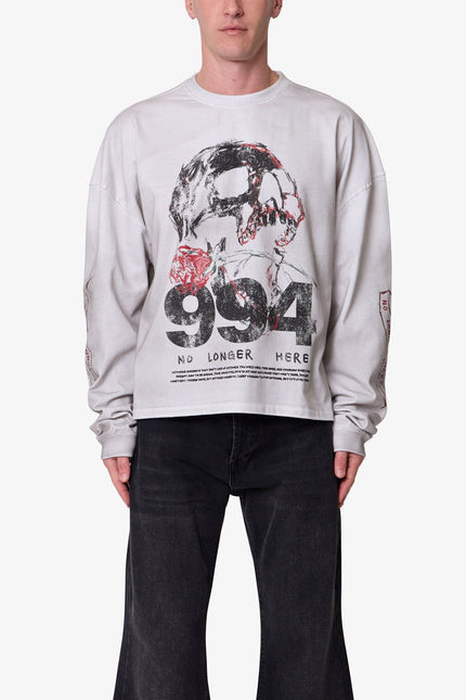 Camiseta de manga larga "Ya no estoy aquí" - Blanca