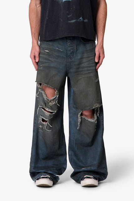 Oil Stain Rave Denim - Blue