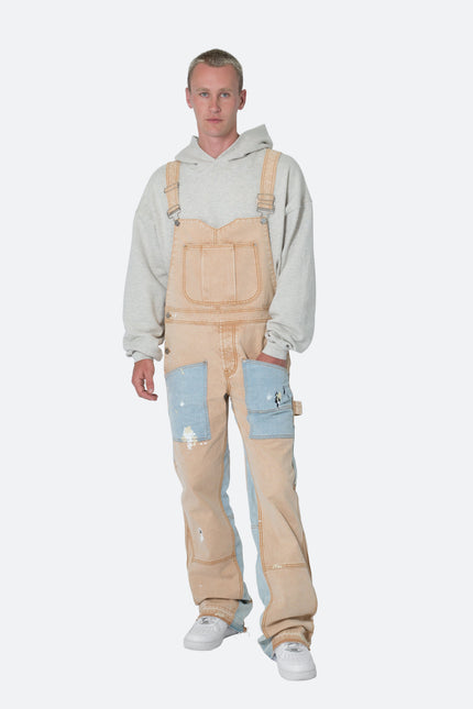 Painter Flare Overalls - Khaki