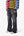 Paneled Distressed Kick Flare Denim - Black