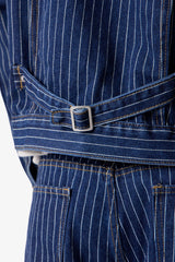 Pin Striped Denim Jacket - Rinsed Indigo