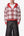 Sweat à capuche réversible en flanelle avec fermeture éclair - Rouge