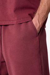 Short Sweatshorts - Washed Maroon