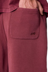 Short Sweatshorts - Washed Maroon
