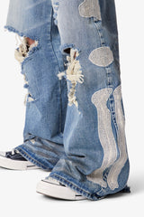 Skeleton Rave Denim - Blue