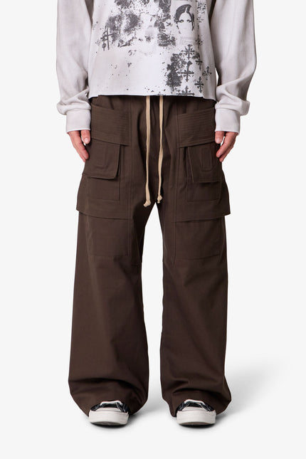 Strapped Cargo Pants - Brown
