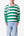 Striped Layered L/S Polo Shirt - Green/White