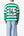 Striped Layered L/S Polo Shirt - Green/White