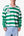 Striped Layered L/S Polo Shirt - Green/White
