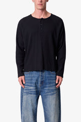 Thermal Henley L/S Tee - Black