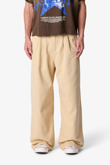 Twill Barrel Trouser - Khaki
