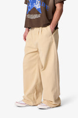 Twill Barrel Trouser - Khaki