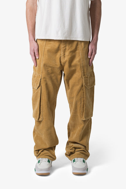 Pantalones cargo de pana ultra holgados - Caqui