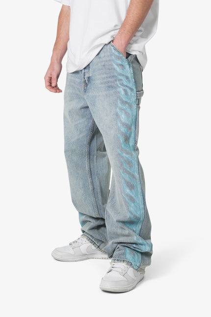 Vaqueros Ultra Baggy Flame - Azul
