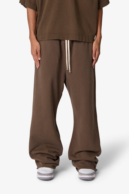 Pantalones deportivos holgados de felpa gruesa - Oliva