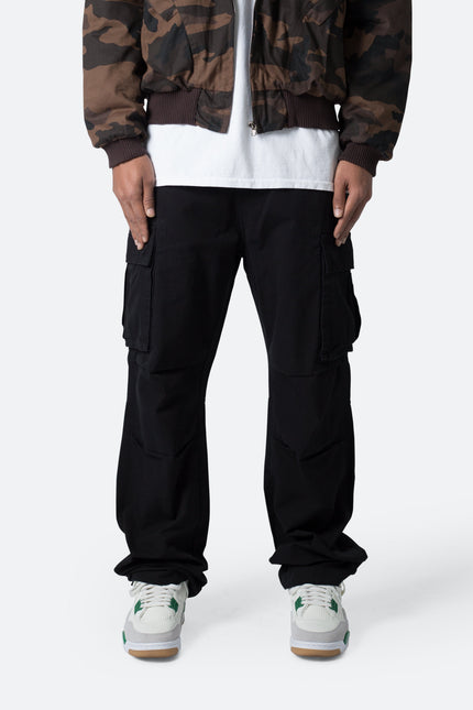 Pantalon cargo vintage ultra ample - Noir