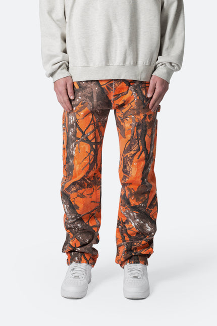 Pantalon de charpentier camouflage V603 - Orange