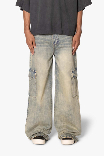 Jean cargo ample Void - Bleu moyen
